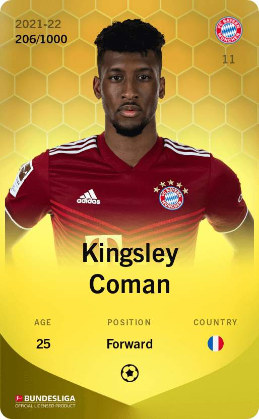 Kingsley Coman 2021-22 • Limited 206/1000