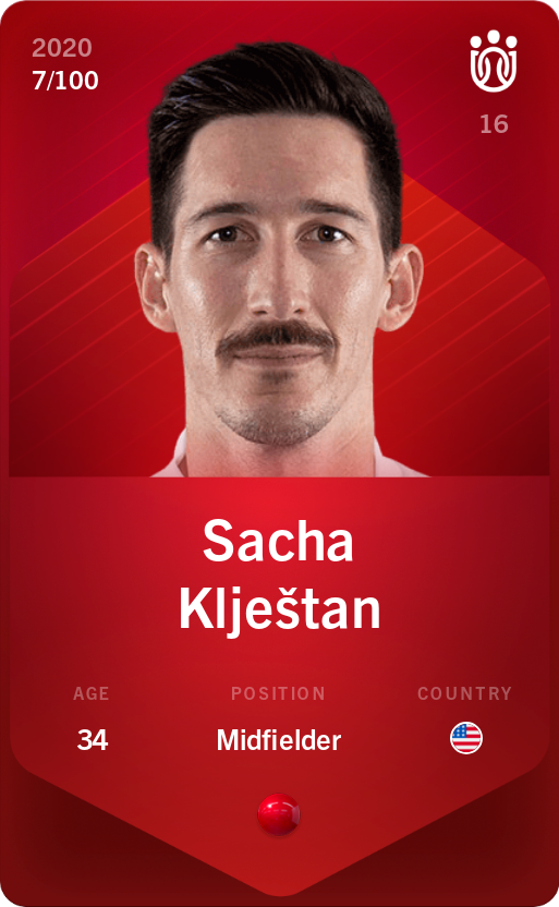 Sorare - Sorare Official - Sacha Klještan 2020-21 • Rare 7/100 - NFT # 43806381384901286322695065145879710020659333039343806136404549050348653609072