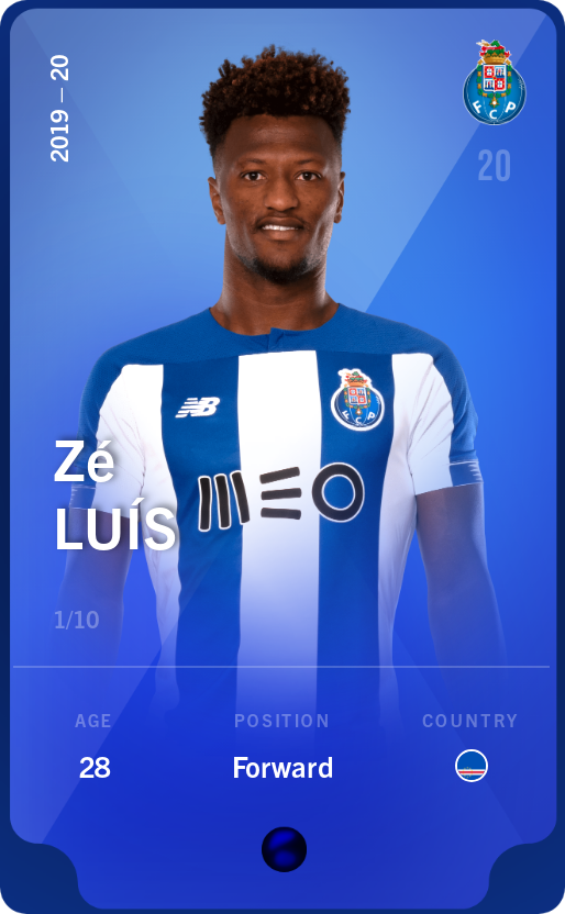 Sorare - Sorare Official - Zé Luís 2019-20 • Super Rare 1/10 - NFT # 12562849111711671743671966616904701806332523892004490225553826360123451906744