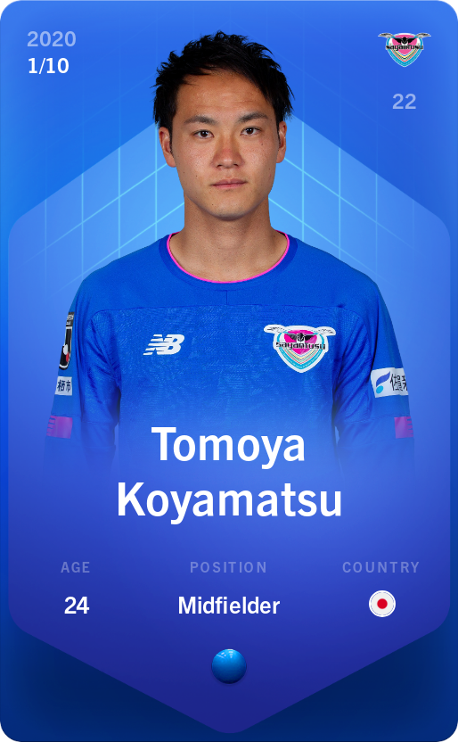 Sorare - Sorare Official - Tomoya Koyamatsu 2020-21 • Super Rare 1/10 - NFT # 86701992408861283479551439983375764396346856579959870176554276024082856563975