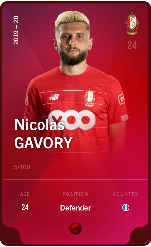 Sorare - Sorare Official - Nicolas Gavory 2019-20 • Rare 5/100 - NFT # 72491434494914841512988649942567775052569115541922003738453480251788039367659