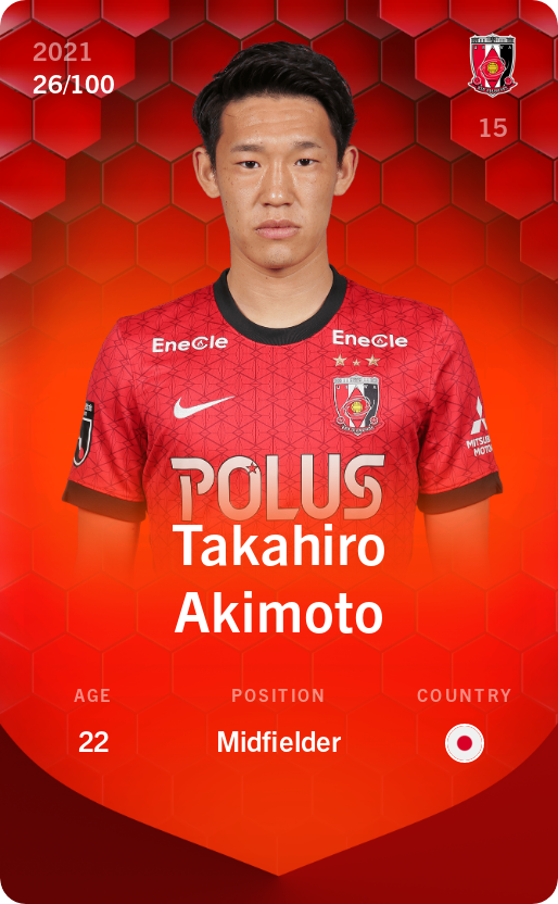 Sorare - Sorare Official - Takahiro Akimoto 2021-22 • Rare 26/100 - NFT # 46929726538248406641494117430918146814295532897061907012477259805830319477503