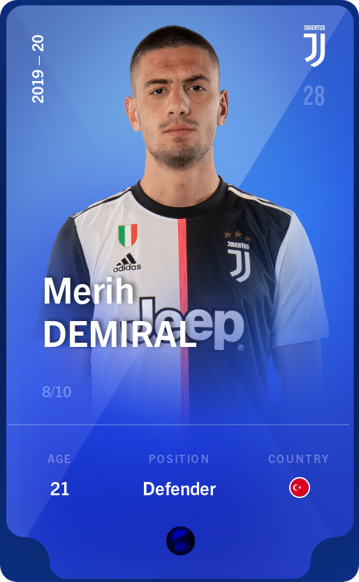 Sorare - Sorare Official - Merih Demiral 2019-20 • Super Rare 8/10 - NFT # 46011743144243901913042576146142722458010123941302583943927623705510630707596
