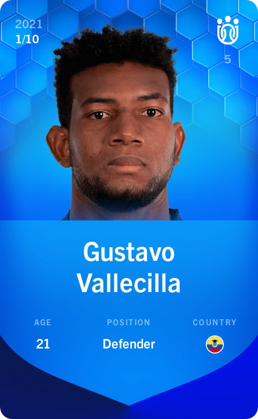 Sorare - Sorare Official - Gustavo Vallecilla 2021-22 • Super Rare 1/10 - NFT # 82556799519913033590554953558219292696040738943718748124922924679096500980095