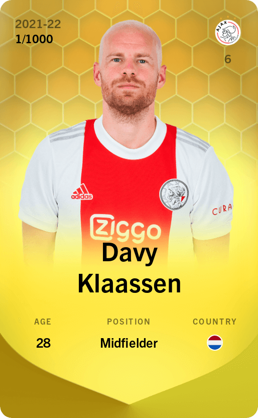 Davy Klaassen 2021-22 • Limited 1/1000