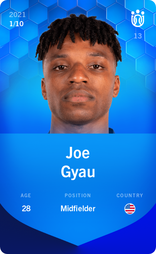 Sorare - Sorare Official - Joe Gyau 2021-22 • Super Rare 1/10 - NFT # 20294473749485924347764674546322420618064580224264460228848811090859704274672