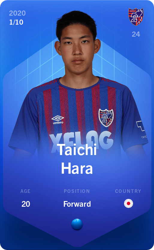 Sorare - Sorare Official - Taichi Hara 2020-21 • Super Rare 1/10 - NFT # 33046330552827774959758743385332982954052067027005935463487201850347353552130