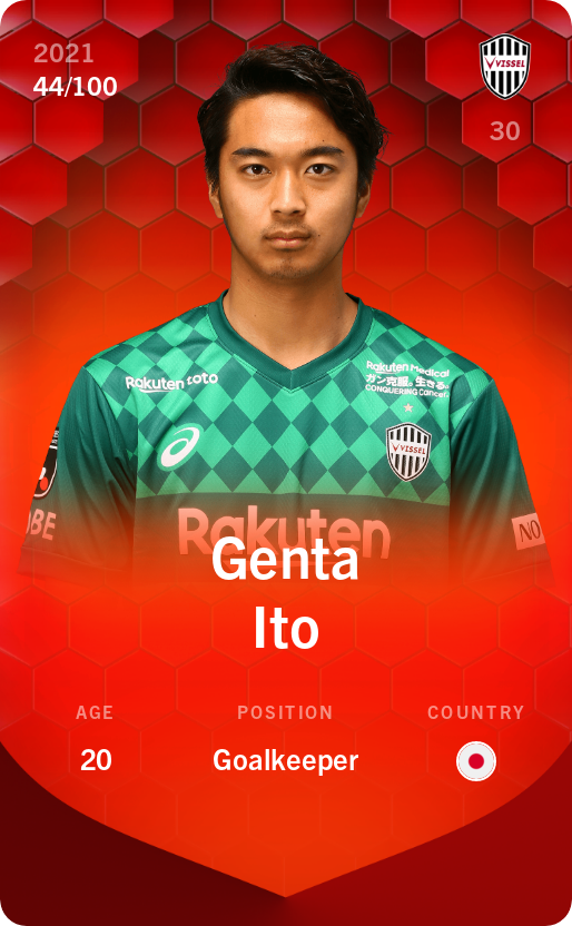 Sorare - Sorare Official - Genta Ito 2021-22 • Rare 44/100 - NFT # 75537477649891129730464256596149587137216093654722268466858921213047356576933
