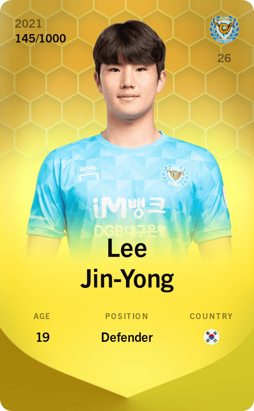 Lee Jin-Yong 2021-22 • Limited 145/1000