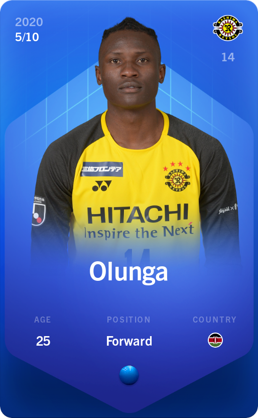 Sorare - Sorare Official - Olunga 2020-21 • Super Rare 5/10 - NFT # 94019871799556490875297116030329725402257320537635325427040892873310397816110
