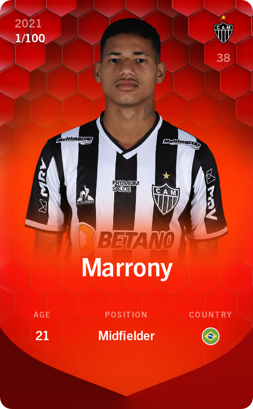Sorare - Sorare Official - Marrony 2021-22 • Rare 1/100 - NFT # 60478766715879626643237947940278529573324614259339023726174922764531316319263