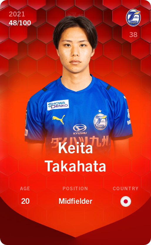 Sorare - Sorare Official - Keita Takahata 2021-22 • Rare 48/100 - NFT # 77839048640697205535435512989804170081710333316660756187014869526283666103590