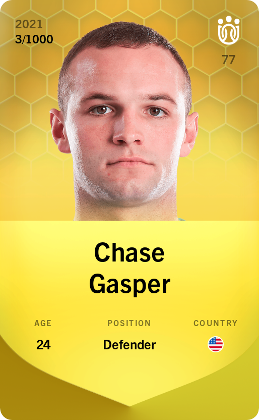 Sorare - Sorare Official - Chase Gasper 2021-22 • Limited 3/1000 - NFT # 33244824080069841702908706877411087783833005467712488042674723534449059965867