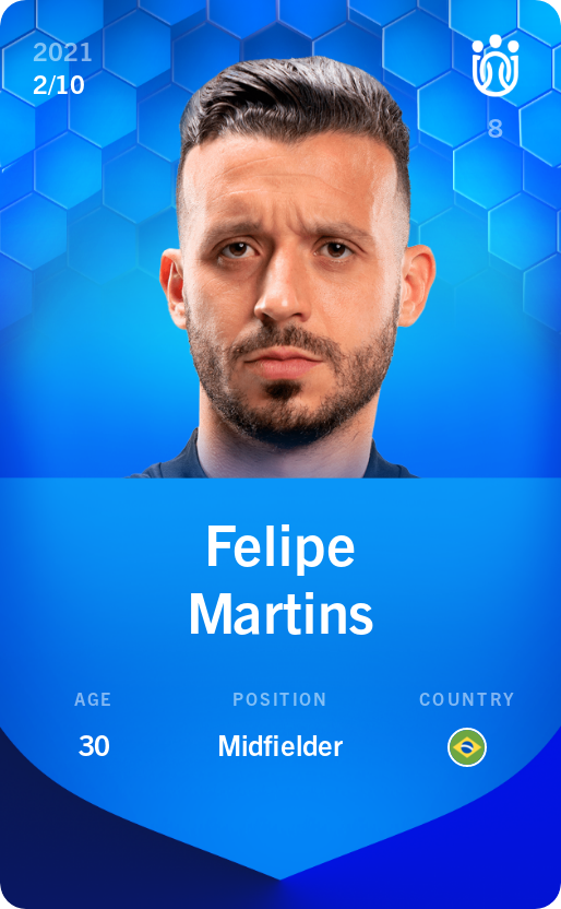 Sorare - Sorare Official - Felipe Martins 2021-22 • Super Rare 2/10 - NFT # 1078764817387534495494454766221011897157324357767307114568010028807390395482