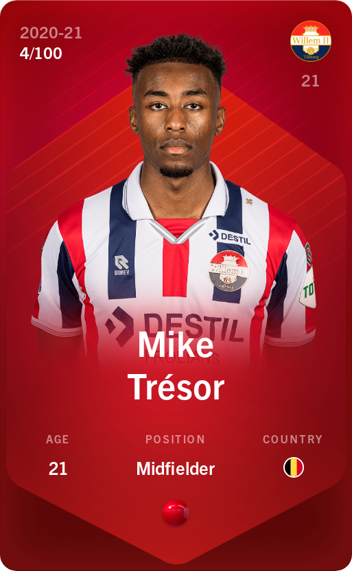 Sorare - Sorare Official - Mike Trésor 2020-21 • Rare 4/100 - NFT # 95775075620100684965620082728898435967524875199978017824410775967937511503604