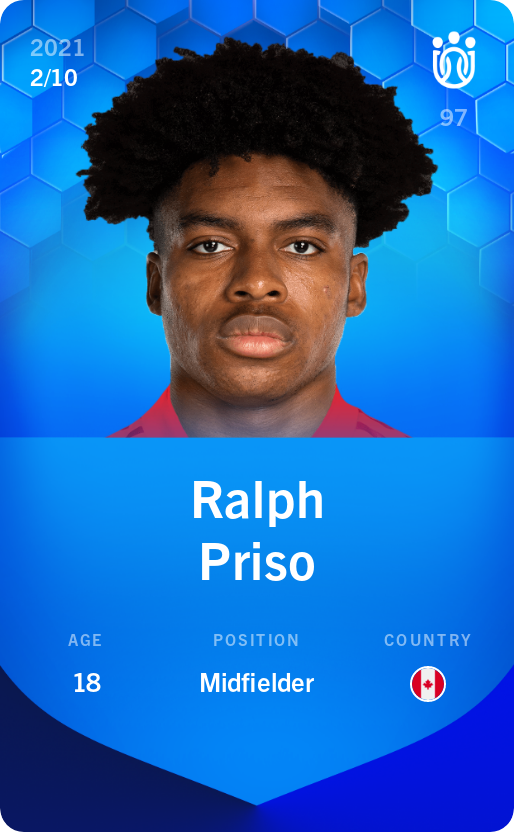 Sorare - Sorare Official - Ralph Priso 2021-22 • Super Rare 2/10 - NFT # 32852726768069680797691143133474017525642021956943365821924126093146333560324