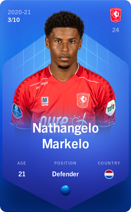 Sorare - Sorare Official - Nathangelo Markelo 2020-21 • Super Rare 3/10 - NFT # 93350227049176445313782699946264827972291483962098889028140292246746927303279