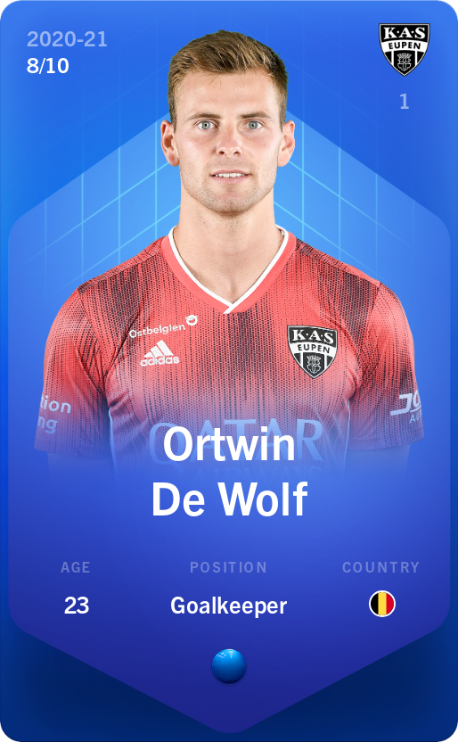 Sorare - Sorare Official - Ortwin De Wolf 2020-21 • Super Rare 8/10 - NFT # 35598788589830054272756072649140915202822086192289483242143356319451723716194