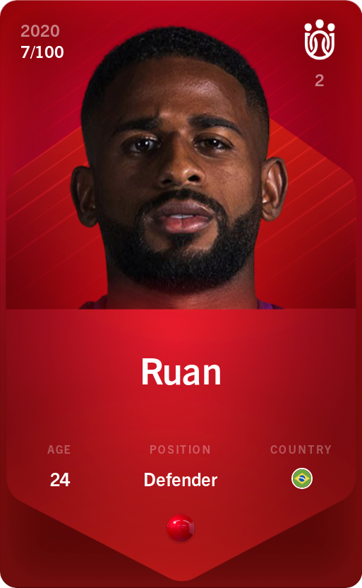 Sorare - Sorare Official - Ruan 2020-21 • Rare 7/100 - NFT # 103332225138740177648221507180665988931536371824396187213515819185363242515053