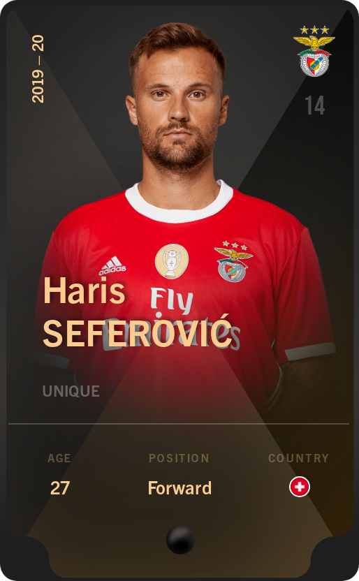 Sorare - Sorare Official - Haris Seferović 2019-20 • Unique - NFT # 87280074517151989323846902200569349973457731719543270934828665905246115322381