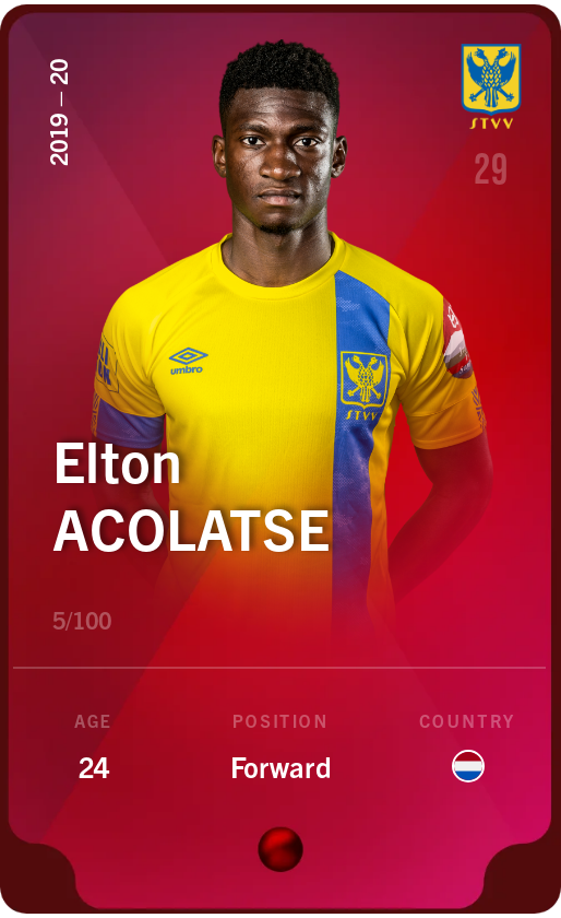 Sorare - Sorare Official - Elton Acolatse 2019-20 • Rare 5/100 - NFT # 75618454638357192390643171237741670298570392213144774361265466402181024152488