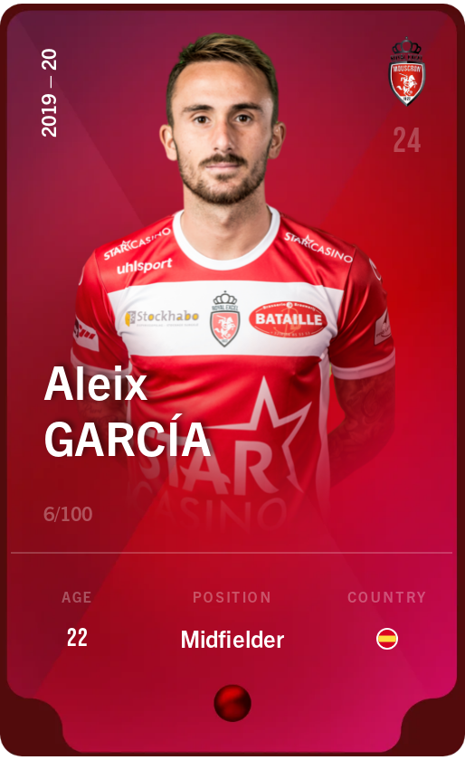 Sorare - Sorare Official - Aleix García 2019-20 • Rare 6/100 - NFT # 31867851880302370282453593216968164471771915610790075472447704010201685033531