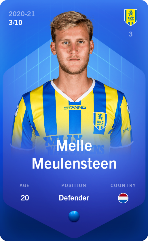 Sorare - Sorare Official - Melle Meulensteen 2020-21 • Super Rare 3/10 - NFT # 74440419123808382396877310591780099663758304578485824595252561555557135645397