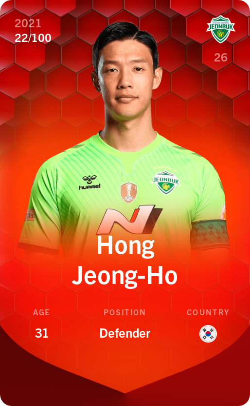 Sorare - Sorare Official - Hong Jeong-Ho 2021-22 • Rare 22/100 - NFT # 110830615947444956245530832030380318880186266084839083343427660703378836376174