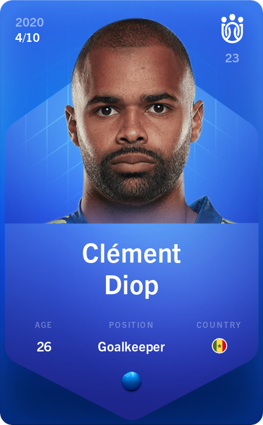 Sorare - Sorare Official - Clément Diop 2020-21 • Super Rare 4/10 - NFT # 21876525211467269922322838937808082357069942136685332807254768011163173054383