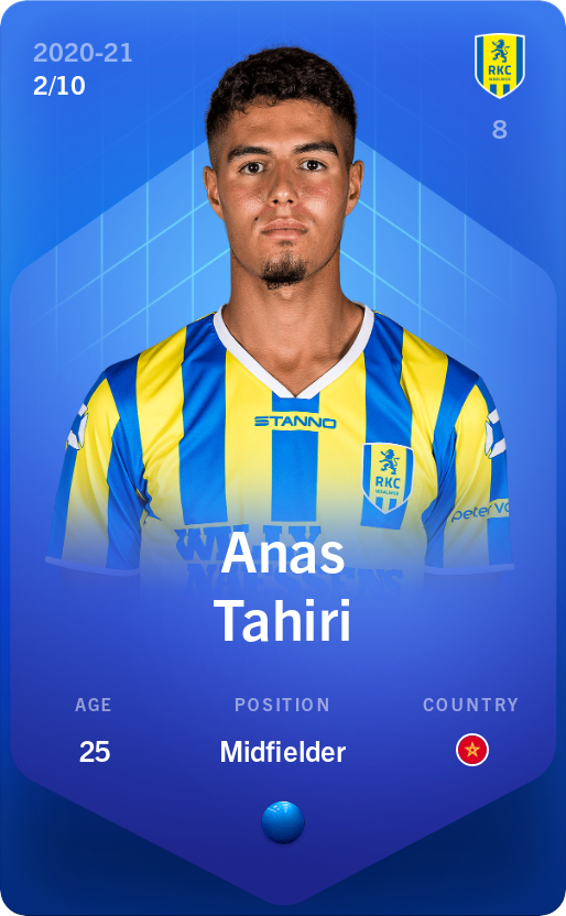 Sorare - Sorare Official - Anas Tahiri 2020-21 • Super Rare 2/10 - NFT # 14236509487315409067174592529010626315214554476897167801250143576956166568730