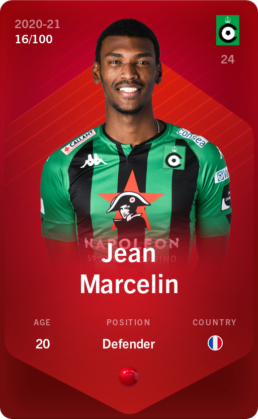 Sorare - Sorare Official - Jean Marcelin 2020-21 • Rare 16/100 - NFT # 27875354007337148116685275115197449770411995749455601485861739936490810845142
