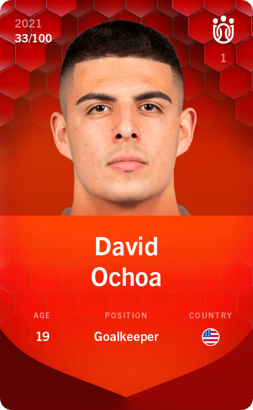 Sorare - Sorare Official - David Ochoa 2021-22 • Rare 33/100 - NFT # 71208354046689783469219546929360111329436961086639127467838903792495554234355