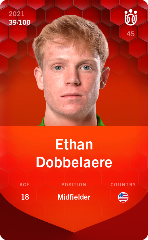 Sorare - Sorare Official - Ethan Dobbelaere 2021-22 • Rare 39/100 - NFT # 37311484294002542373573092540233891459233643172946363745702698037816044895050