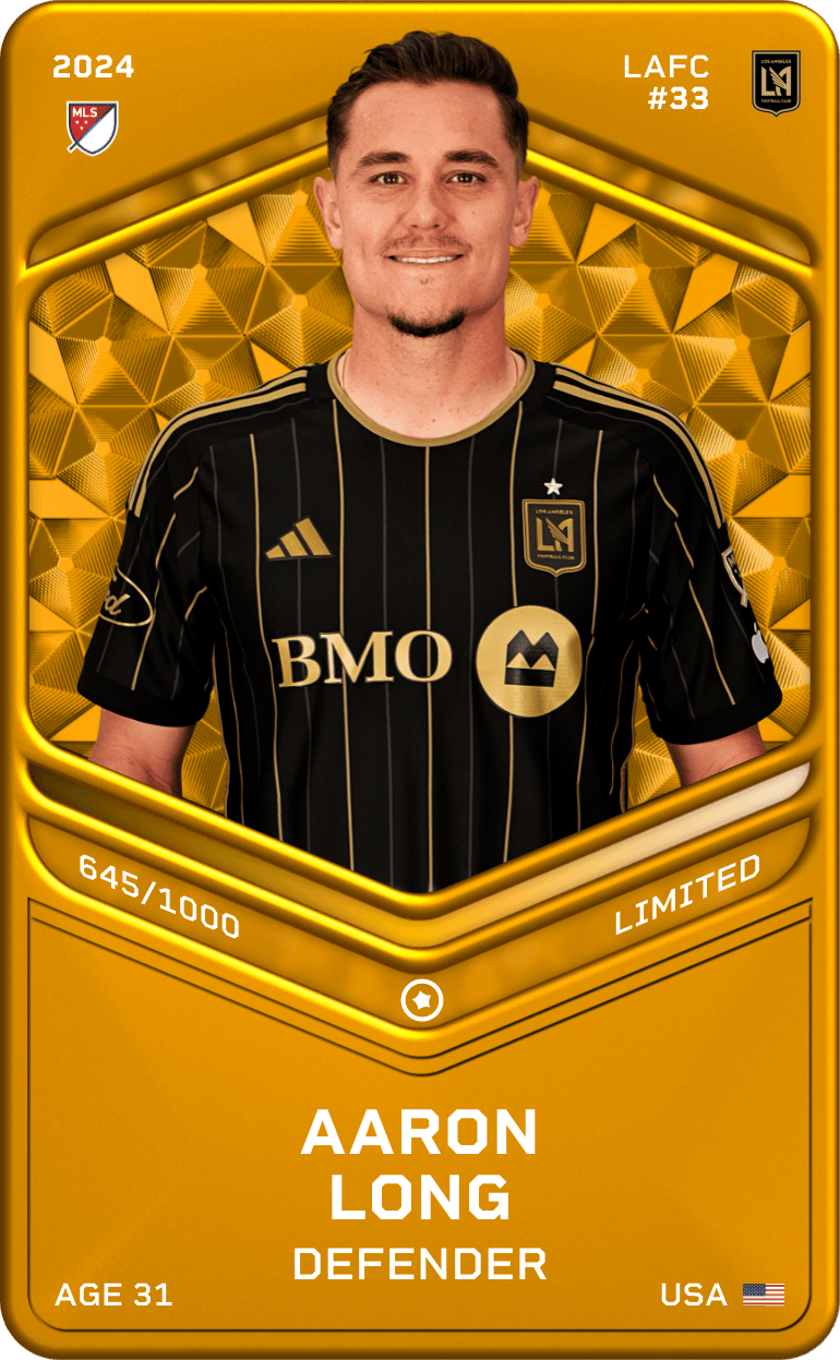 Aaron Long 2024-25 • Limited 645/1000