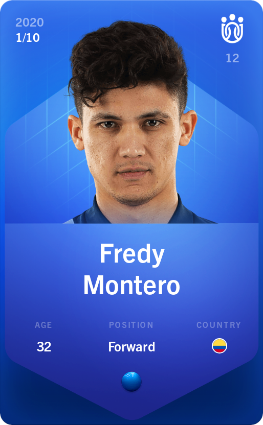 Sorare - Sorare Official - Fredy Montero 2020-21 • Super Rare 1/10 - NFT # 3734355468642338064431363894751700627933289956872487916750897563604949771659
