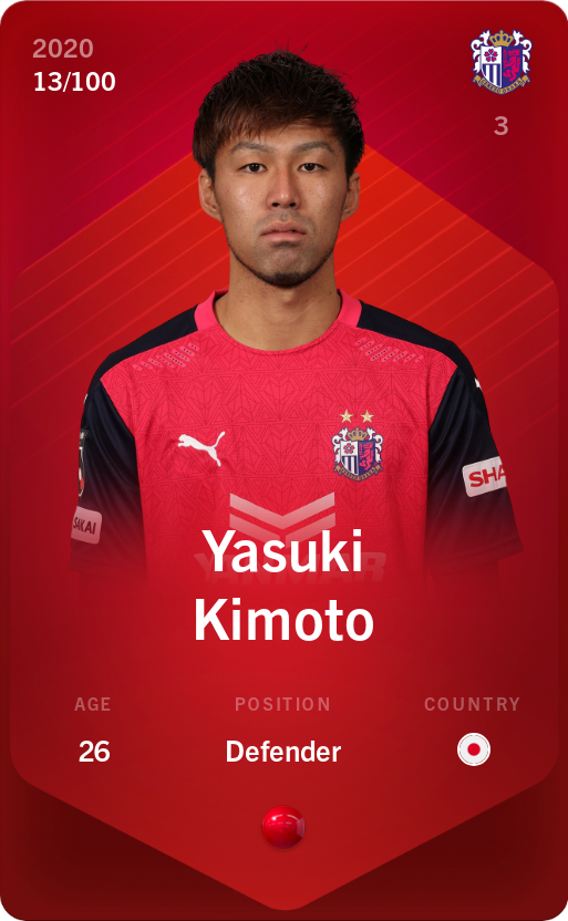 Sorare - Sorare Official - Yasuki Kimoto 2020-21 • Rare 13/100 - NFT # 19751747501580729204773154070738336208005676081860969520301594270068015411276