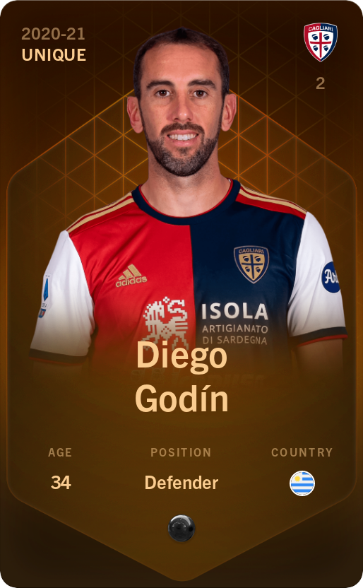 Sorare - Sorare Official - Diego Godín 2020-21 • Unique - NFT # 12416414657948138988363682768347021612674012380112302390982153230159052947836