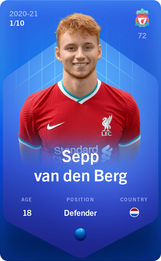 Sorare - Sorare Official - Sepp van den Berg 2020-21 • Super Rare 1/10 - NFT # 16426922459457645593445972335401011473092836803197842210251268524799578435655