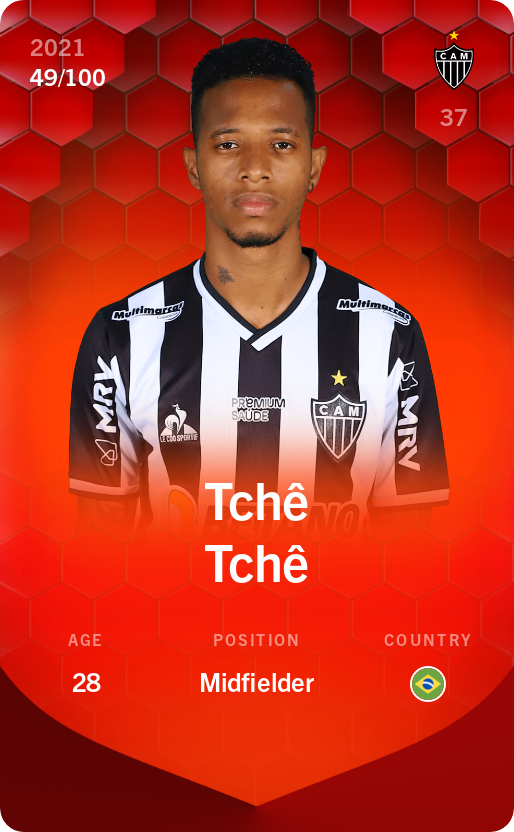 Sorare - Sorare Official - Tchê Tchê 2021-22 • Rare 49/100 - NFT # 36894452613433327006076027502467989759723721469399254591129454411833548674515