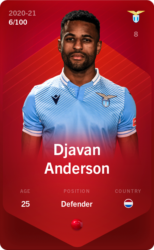 Sorare - Sorare Official - Djavan Anderson 2020-21 • Rare 6/100 - NFT # 56499823888104850699817668547274679656668226710381253838170881186407317885738
