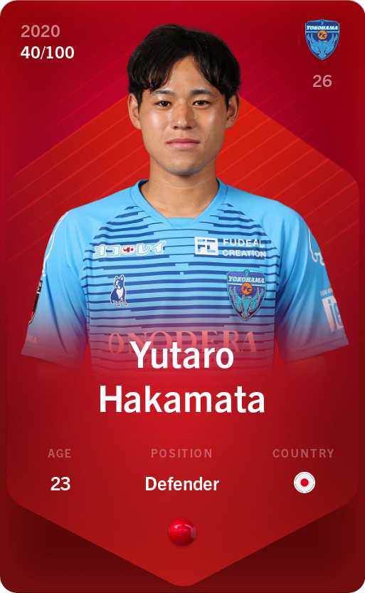 Sorare - Sorare Official - Yutaro Hakamata 2020-21 • Rare 40/100 - NFT # 56323692831742548600310329556149005436226024359470723988345433018590786039151