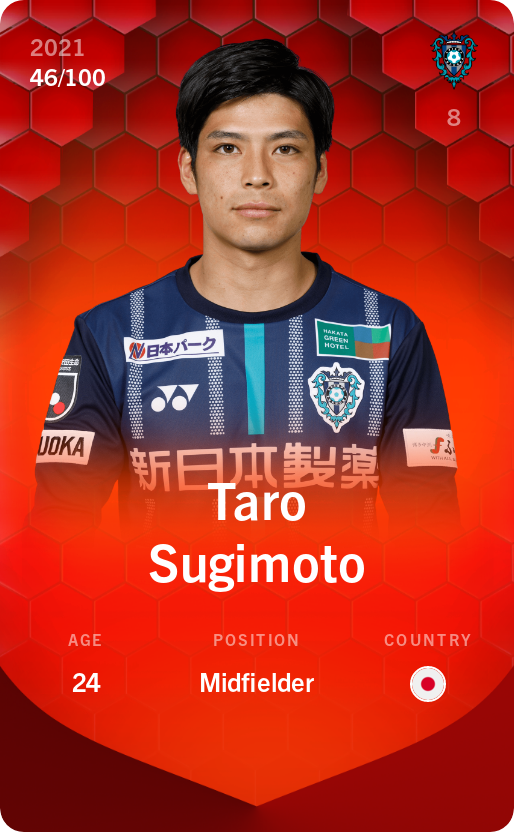 Sorare - Sorare Official - Taro Sugimoto 2021-22 • Rare 46/100 - NFT # 47067393018934134006359000216388824748712167140490639933088280762877574817402
