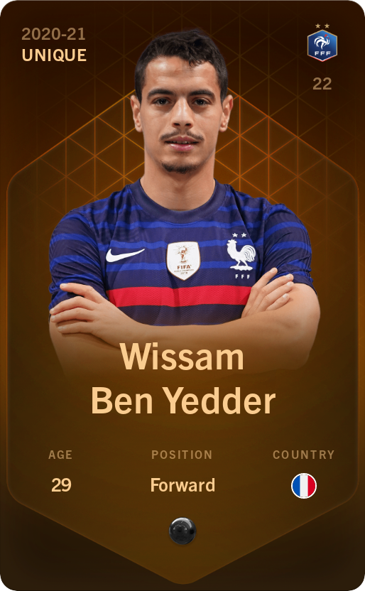 Sorare - Sorare Official - Wissam Ben Yedder 2020-21 • Unique - NFT # 55675202246009139562484656829593346801653518505903950718009015888695996904755