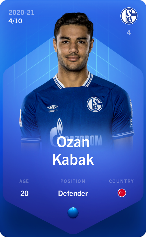 Sorare - Sorare Official - Ozan Kabak 2020-21 • Super Rare 4/10 - NFT # 97357395573412707902360443326851841088571410407206451518360747416924050056135