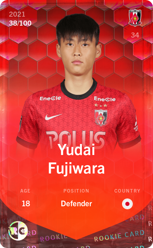 Sorare - Sorare Official - Yudai Fujiwara 2021-22 • Rare 38/100 - NFT # 52115382942587347681572331832557184984817588555962876699652568494860332332519