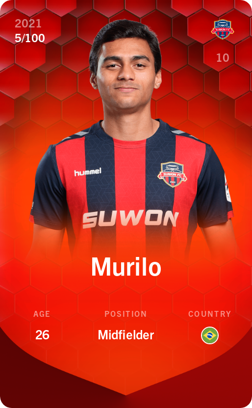 Sorare - Sorare Official - Murilo 2021-22 • Rare 5/100 - NFT # 43917912076334329000125052061432929476429452907096424685088651245774566961424