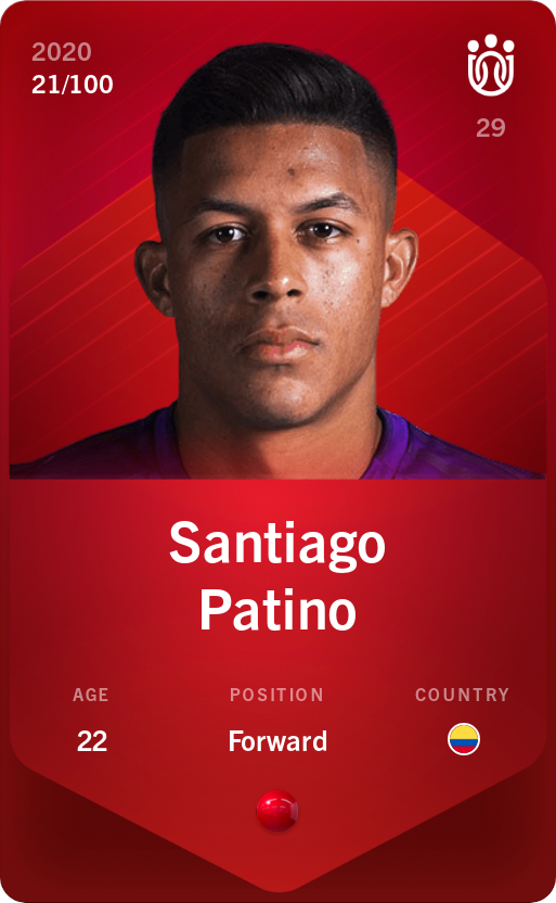 Sorare - Sorare Official - Santiago Patino 2020-21 • Rare 21/100 - NFT # 78569277502267100382496351727561260372569906175690701809850006697044370753025