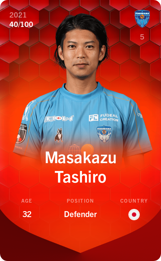 Sorare - Sorare Official - Masakazu Tashiro 2021-22 • Rare 40/100 - NFT # 103747344925081575532822867221930898385781910300871577792332321945934467056334