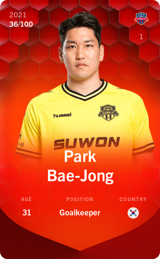 Sorare - Sorare Official - Park Bae-Jong 2021-22 • Rare 36/100 - NFT # 50992042895996890544919713182458821226212129989590959025630185073197704131192