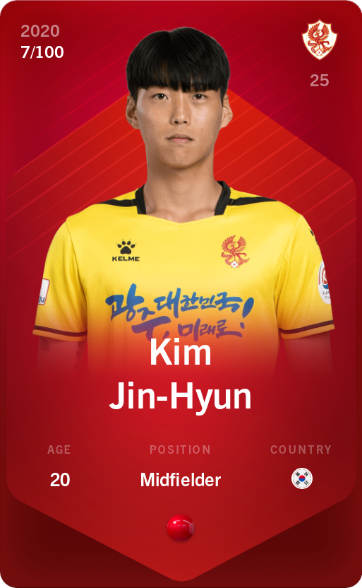 Sorare - Sorare Official - Kim Jin-Hyun 2020-21 • Rare 7/100 - NFT # 83323665664666768584707648867239151341627122986995302320426989142047418297727